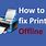 Wireless Printer Offline