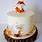 Woodland Fox Baby Shower Cake