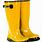 Yellow Rubber Rain Boots