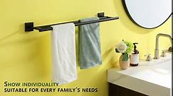 KOKOSIRI Towel Holder Bathroom Accessory Towel Bars with Two Rails Necklace Holder 32 Inch Brushed Nickel Stainless Steel B5005BR-L32