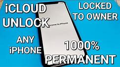 iCloud Unlock 1000% Permanent✔️Locked to Owner iPhone 4/5/6/7/8/X/11/12/13/14 Success✔️