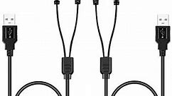 2 Pack PSP Charger Cable, Portable USB PSP Power Cord & Data Cable for Sony PSP 1000 2000 3000, Charging Cord 2-in-1