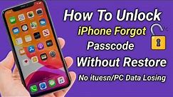 How To Unlock iPhone 4,5,6,7,8,X,Xr,Xs,11.12.13.14 Pro Max Without Restore without iTunes Or Pc 2023