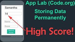 App Lab (Code.org) Storing Data Permanently With The Data Tab