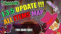 Terraria Xbox ONE 1.3.5 ALL ITEMS MAP - Every Item In Terraria 1.3.5 World Download [All items]