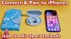 JLab Go Air Sport Earbuds: How to Pair / Connect to iPhones