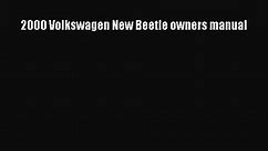 PDF Download 2000 Volkswagen New Beetle owners manual PDF Online