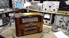 Philco #49 Four Band Tube Radio Video #1 - Checkout and Power Up