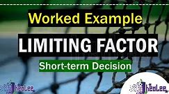 Limiting Factor | Limiting Factor Analysis Worked Example