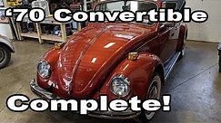 Classic VW BuGs 1970 Convertible Beetle Project Restoration Complete