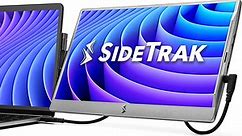 SideTrak Swivel 14" Attachable Portable Laptop Monitor FHD IPS USB Laptop Dual Screen with Kickstand | Mac, PC, & Chrome Compatible | Fits All Laptop Sizes | USB-C or Mini HDMI Powered (Dark Silver)