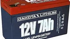 Dakota Lithium – 12V 7Ah LiFePO4 Deep Cycle Battery – 11 Year USA Warranty 2000+ Cycles – Built in BMS – For Ice Fishing, Fish Finders, Outdoor, and More
