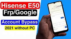 Hisense E50 lite Frp Bypass, google account verification all Hisense Android 11 || YouGtech