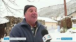 La vie d'un village de montagne sous la neige : reportage de France TV Occitanie à Gestiès
