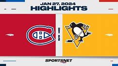 NHL Highlights | Canadiens vs. Penguins - January 27, 2024