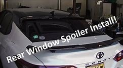 Hirev Rear window spoiler install 2018+ Toyota Camry TRD, LE, XLE, XSE