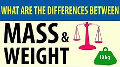 What is The Difference Between Mass and Weight in Physics with Examples Educational Video for Kids