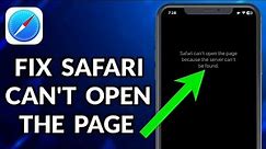 How To Fix Safari Cannot Open Page iPhone