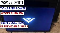 How to Fix VIZIO TV Has No Power No Picture or Dead | Easy Solution Resolved in 2 Steps