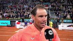 Tennis - Madrid 2024 - Rafael Nadal, his family's tears, Rafa's speech and humour, standing ovations