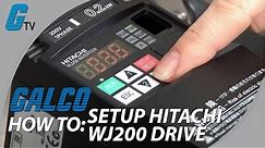 Basic Setup of Hitachi WJ200 Drive