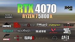 RTX 4070 + Ryzen 7 5800X : Test in 18 Games - RTX 4070 Gaming Test