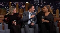 Jimmy, Kelly Clarkson and Queen Latifah Create a Doo-Wop Song on an iPad