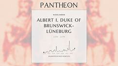 Albert I, Duke of Brunswick-Lüneburg Biography - Prince of Brunswick-Wolfenbüttel