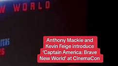 Marvel Studios Boss Kevin Feige and #AnthonyMackie introduce #CaptainAmericaBraveNewWorld at Disney’s #CinemaCon presentation