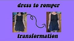 how to turn a dress into a romper