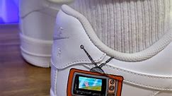 Crazy T.V Shoe 😱😱😱 #tv #shoe #shoes #art #cool #af1 #nike #nikeshoes #spongebob | ItsGagekrew