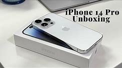 iPhone 14 Pro Silver Unboxing 🧸 💌☁️ | Accessories + Camera Test