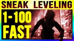 Skyrim Special Edition Level 100 Sneak FAST by LEVEL 1 (Fastest Starter Levelling Guide Remastered)!