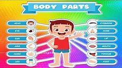 Fun and Educational Kids Video - Learn Body Parts Names with Playful Animation!