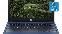 HP Chromebook 11-inch Laptop - MediaTek - MT8183 - 4 GB RAM - 32 GB eMMC Storage - 11.6-inch HD IPS Touchscreen - with Chrome OS™ - (11a-na0060nr, 2020 model, Indigo Blue)