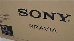 sony bravia x7002g 43 inch 4k TV Unboxing, setup, installation , drilling, wall mount, video quality