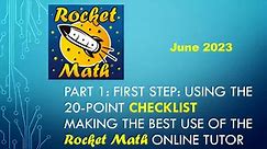 Making the Best Use of RocketMath Online Tutor Update in June 2023 �