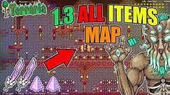 Terraria Xbox ONE 1.3 ALL ITEMS MAP - Every Item In Terraria 1.3 World Download [All items]
