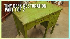 Small Desk Restoration Part 1 of 2 | Furniture Refinishing | Stripping and Sanding