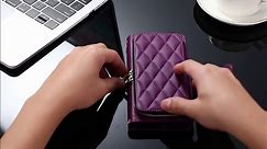 Wallet Case for Samsung Galaxy Note 8 with Detachable Wrist Strap, 9+ Card Slots Zipper Purse, Luxury PU Leather Stand Full Body Cell Phone Cover for Note8 Not S8 Gaxaly Women Girls Black