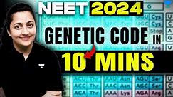 Genetic Code in 10 mins with Tricks | Unacademy NEET English | NEET 2024 | Ambika