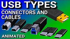 USB Ports, Cables, Types, & Connectors