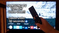 SAMSUNG TV: Turn OFF Voice Assistant (Voice Over / Narrator) in 30 Seconds!