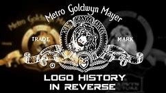Metro Goldwyn Mayer logo history in reverse