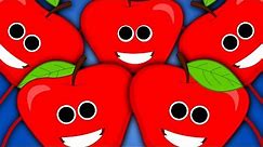 Five Red Apples Jumping On The Bed | Nursery Rhymes Songs For Kids And Children | Baby Rhymes