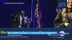 Commencement announcer repeatedly mispronounces student names