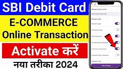 How to activate sbi Debit Card for online transaction | sbi debit card Ecom transaction activate