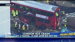 Double decker bus crashes in London