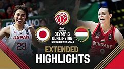 Japan 🇯🇵 v Hungary 🇭🇺 | Extended Highlights | FIBA Women's OQT 2024