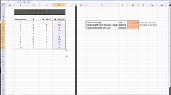 Excel Statistics Variance